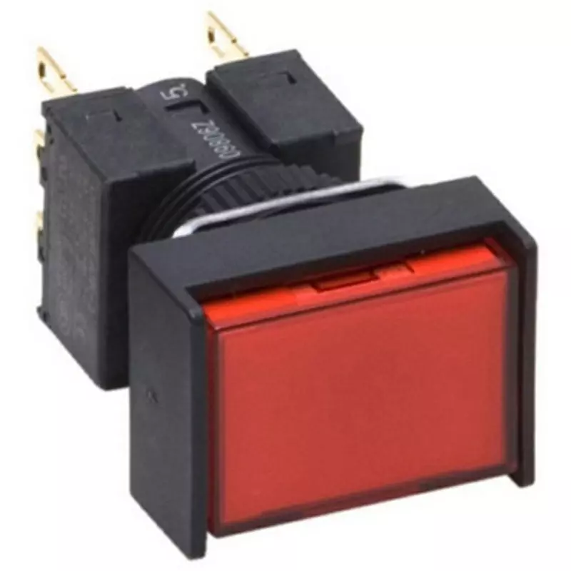 Omron Alternate Type Pushbutton Switch LED Illumination 2C Contact Φ16 mm Mounting Hole Diameter, A16L-JRA-5D-2