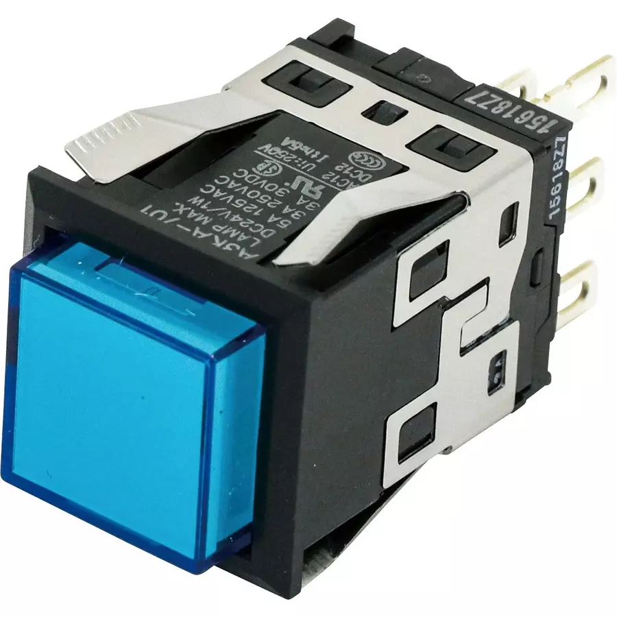 Omron Momentary Type Pushbutton Switch LED Illumination 1C Square Button Approx. 3 mm Overall Movement, A3KA-90A1-05EA
