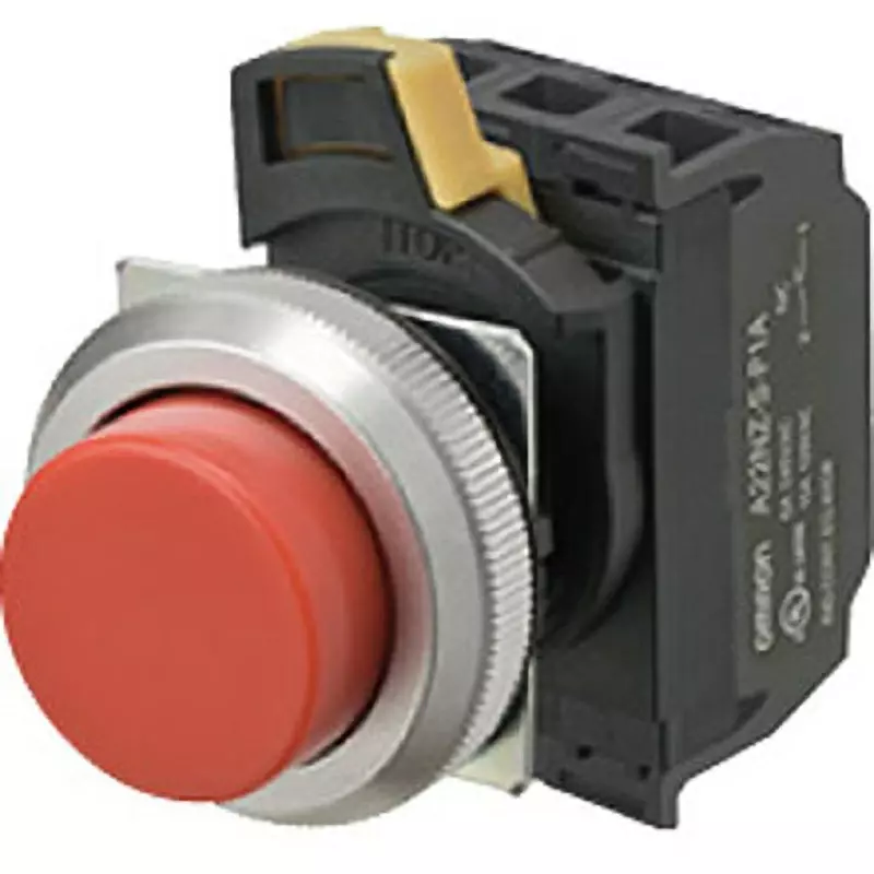 Omron Momentary Type Pushbutton Switch 2A Φ30 mm Red, A30NN-MPM-NWA-G101-NN