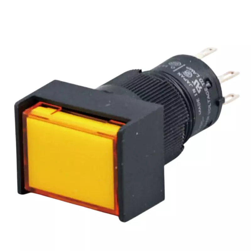 Omron Small Pushbutton Switch Φ12 mm Mounting Hole Diameter, A3CJ-90E1-12EY