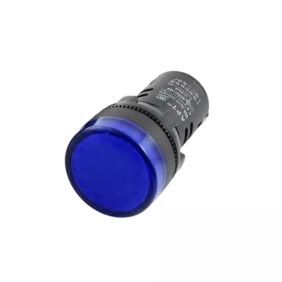 Sibass Electric Luminous Push Button Barrel Type 11 Series with 1NO+1NC Element and CE Mark, Blue, SE-11D (Pack of 500)