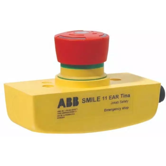 ABB - JOKAB Smile 11 EAR Tina Series Twist Release Illuminated Emergency Stop Push Button Panel Mount IP65, 2TLA030050R0100Smile 11 EAR Tina