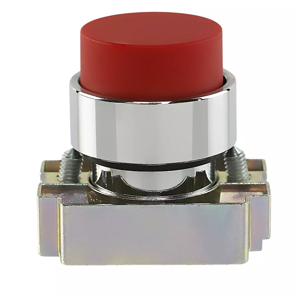C&S Electric Projecting Push Button with Carrier & Without Contact Elements Metallic Range Red, RCB2-BL4