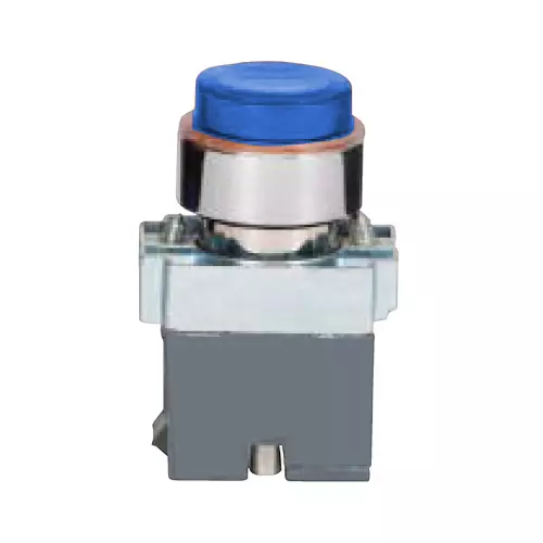 C&S Electric Push Button Actuator Illuminated Projecting Without Contact Elements Metallic Range 220 V DC Blue, RCB2-BW167