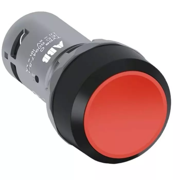 ABB Compact Series Push Button, Momentary, Panel Mount, 22mm Cutout, SPDT, 300V, IP69K, 1SFA619100R1071CP1-10R-11