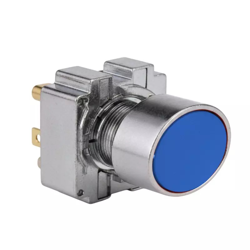 Kaycee Push Button Shround Actuator Flush Head Metal Blue, KC2SAF4M