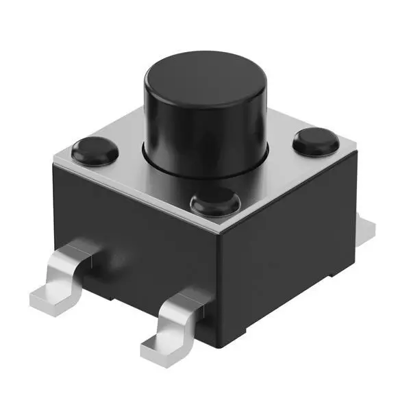 GCT Tactile Switch Non-Illuminated Gull Wing Lead Termination 50 mA Round Actuator 12 V DC, SWT0210-045026GSA