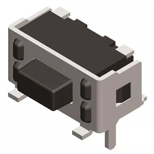 Diptronics Tactile Switch Non-Illuminated Solder Pin Termination 50 mA Rectangular Actuator 12 V DC, TAC-35N-V-T/R