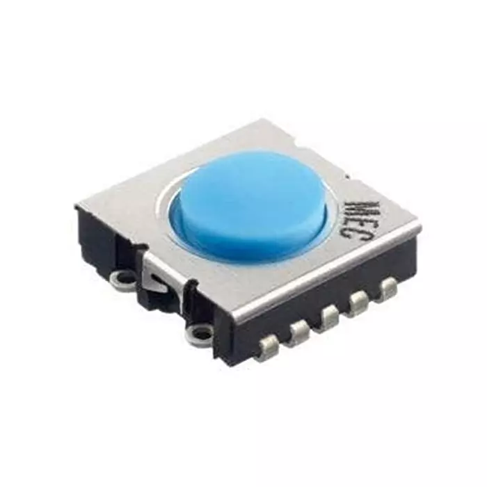 APEM Tactile Switch J Form Lead Termination 50 mA 24 V DC DPST PCB Mount, 6CJ2NOPR