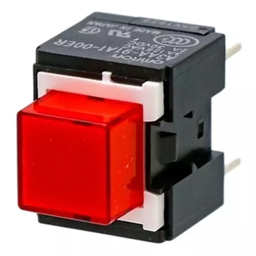 Omron Small Pushbutton Switch Pcb Terminal, A3AA-91A1-00ER