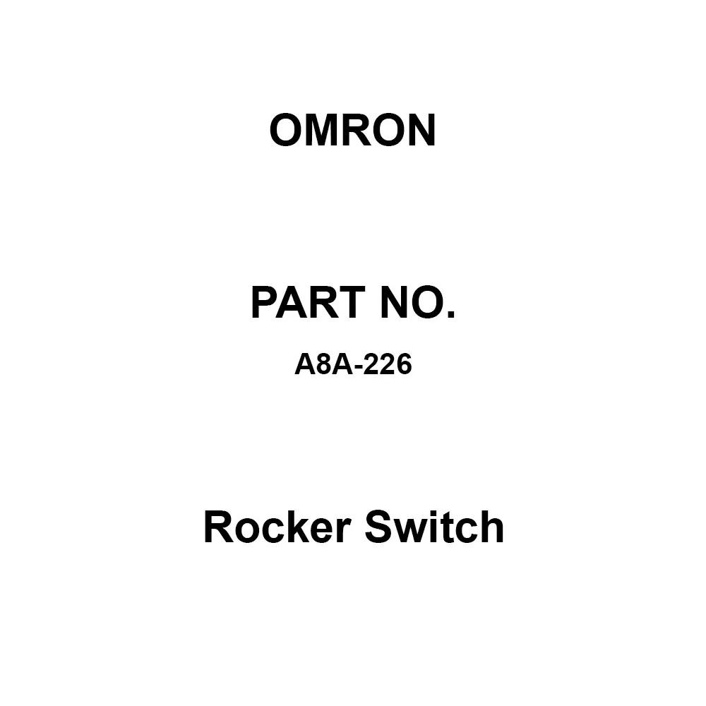 Omron Rocker Switch AC 200 to 220 V Rated Voltage, A8A-226