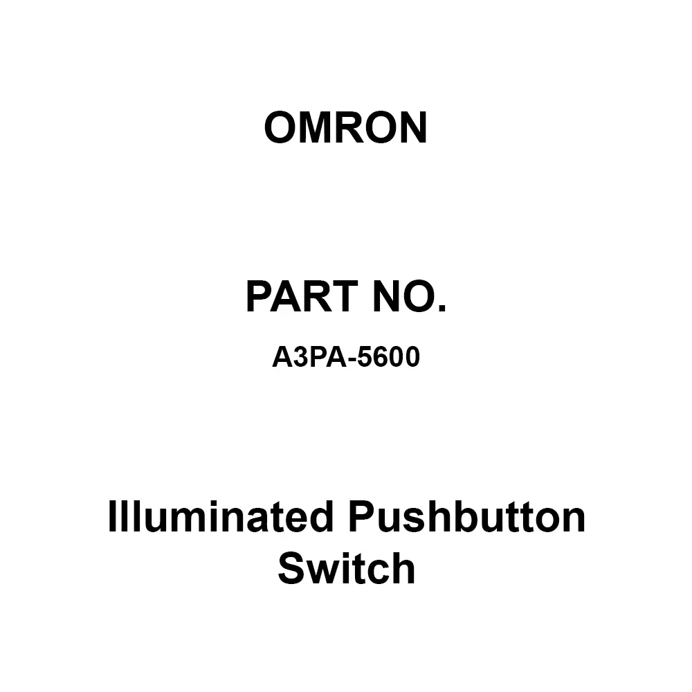 Omron Illuminated Pushbutton Switch Transparent Color, A3PA-5600