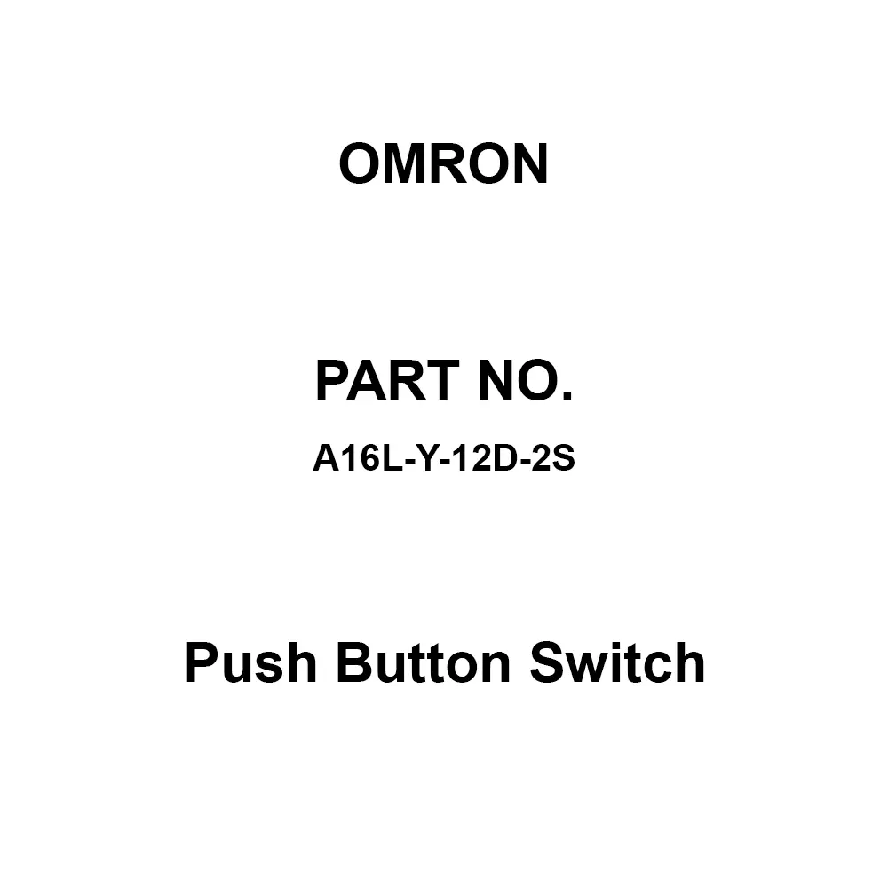 Omron Push Button Switch 2C Contact Configuration, A16L-Y-12D-2S
