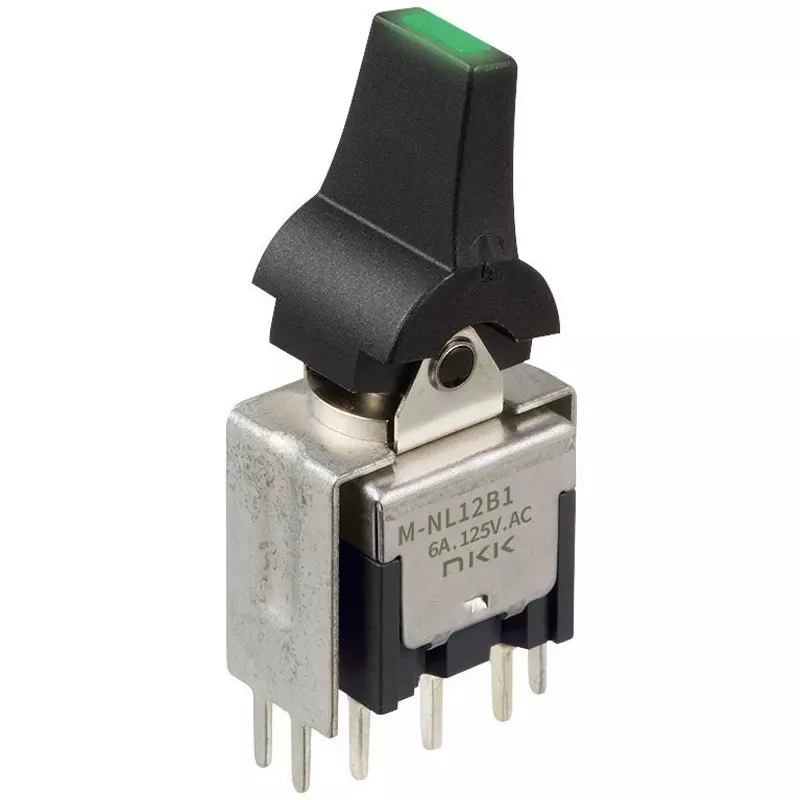 NKK SWITCHES Rocker Switch 1 Pole Paddle Type Mechanism, M-NL12B1PLM