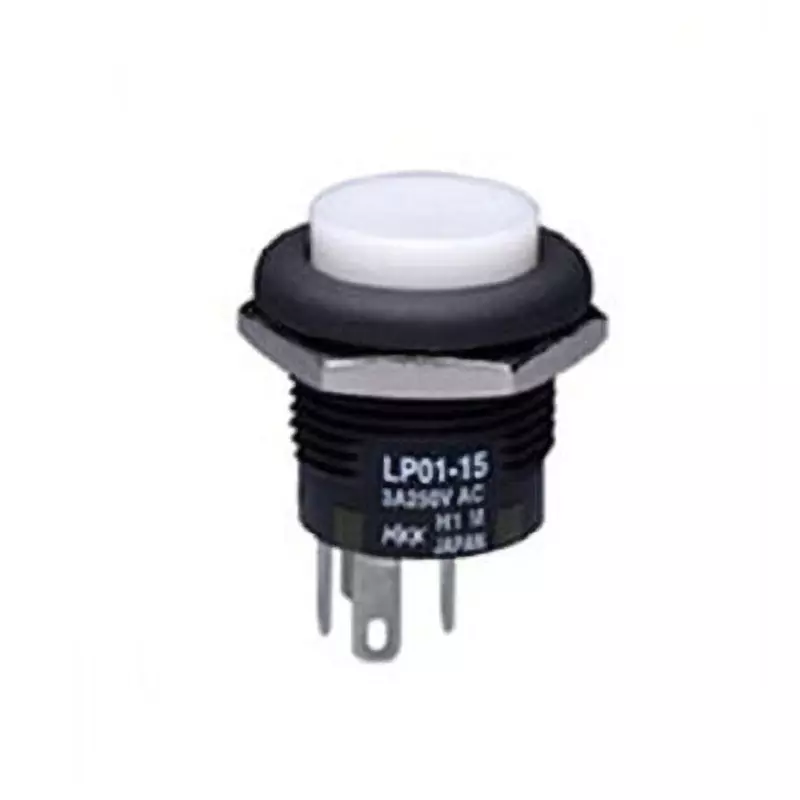 NKK SWITCHES Round Illuminated Push Button Switch Solder Terminal, LP01-15CH1CKNS1NM