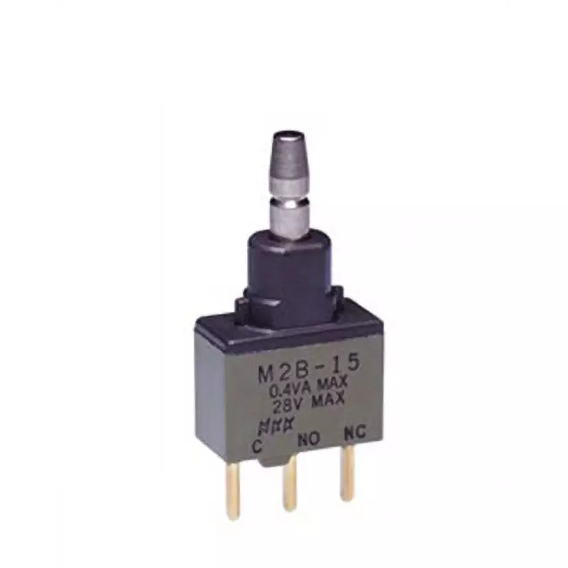 NKK SWITCHES M2 Push Button Switch Printed Circuit Board Straight Single Pole Double Throw, M2B-15ABP4