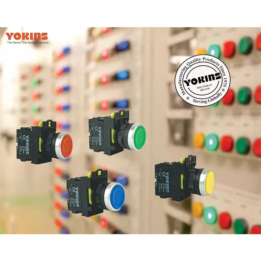 yokins-push-button-set-of-rgyb-22mm-red-green-yellow-blue-color-with-spring-return-copper-silver-contacts