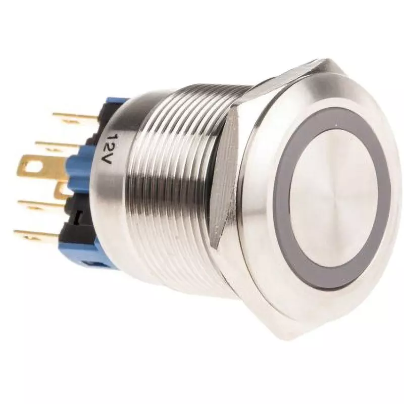 RS PRO Push Button Switch 12 V Rated Voltage Round Type Actuator, 811-8483