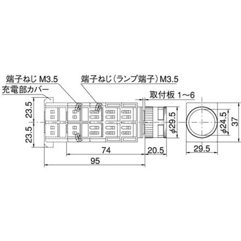 MARUYASU DENGYO Illuminated Switch 1A Contact Configuration 30 mΩ or less Resistance, A22FAGH2410WLE