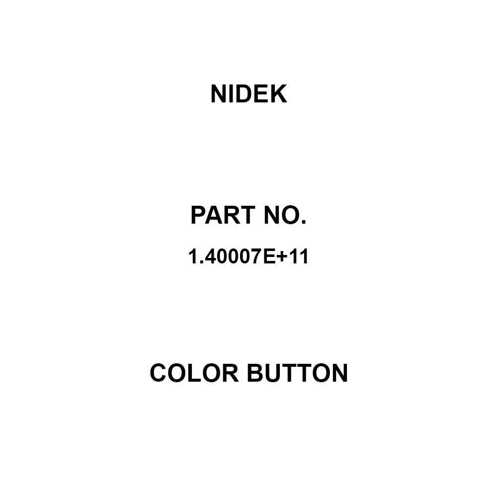 Nidek Color Button Non-Illuminated Black, 140007480272