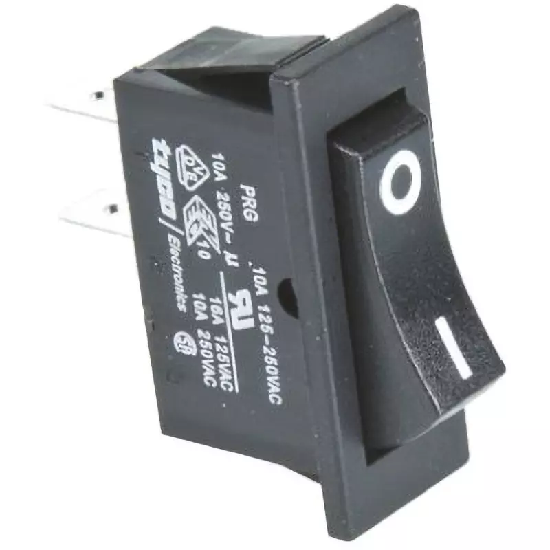 TE CONNECTIVITY Rocker Switch (Terminal) 10 Rated Current Panel Mounting 250 AC Rated Voltage, 1634202-3