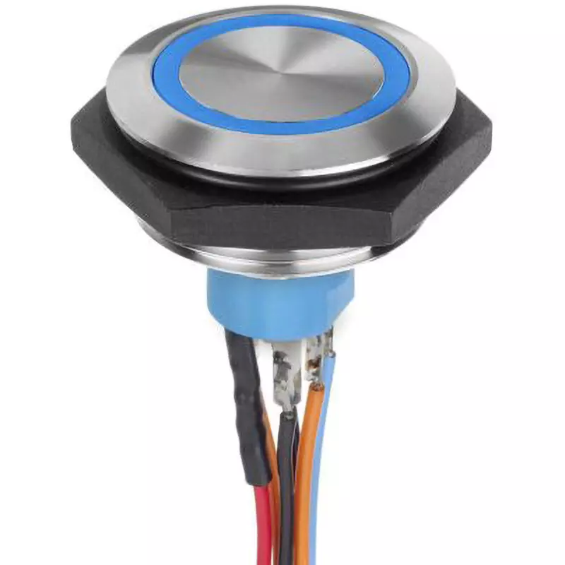APEM Push Button Switch 30 V DC Rated Voltage 1 Pole On/Off Switch, AV51122000074BK