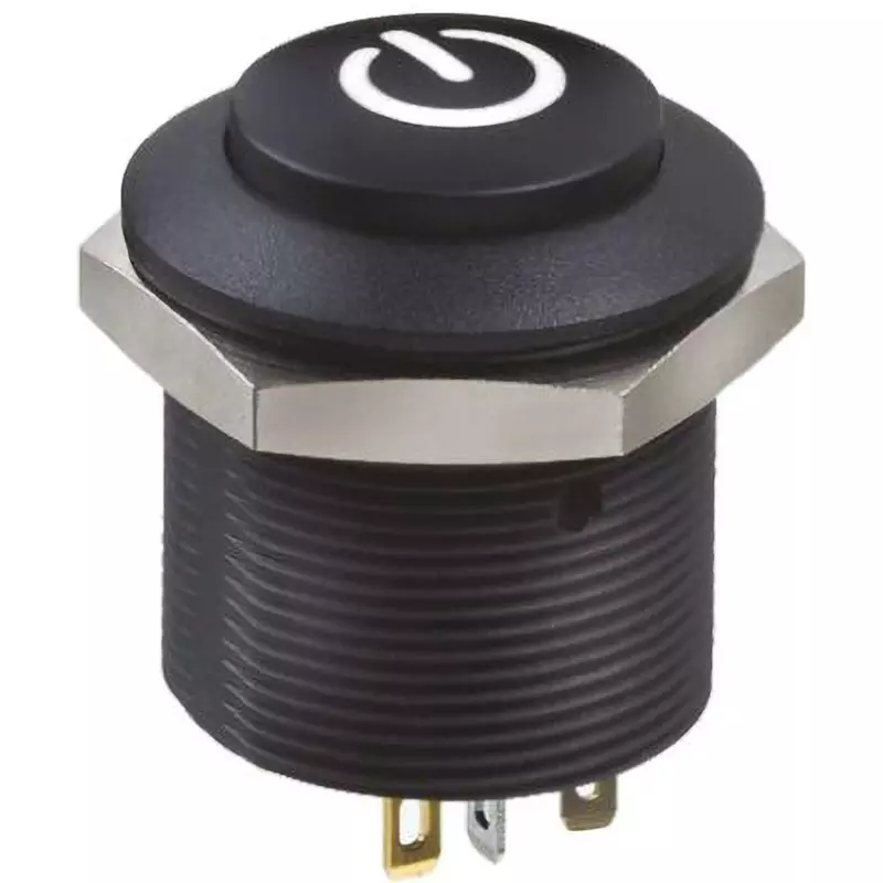 APEM Push Button Switch Panel mount 24.2 mm Cutout Diameter, FPAR3D1422F12N9