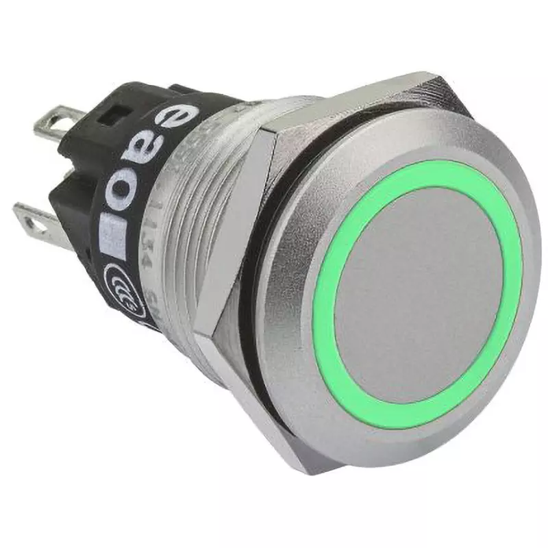EAO Pushbutton Switch 12 V Rated Voltage 1 Amp @24 V DC Contact Current Rating, 82-5551.1133