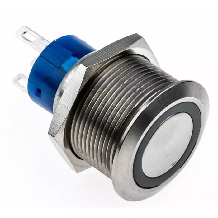 RS PRO Illuminated Push Button Switch Momentary 22.2 mm DPDT Yellow LED 250 V AC, 1759327