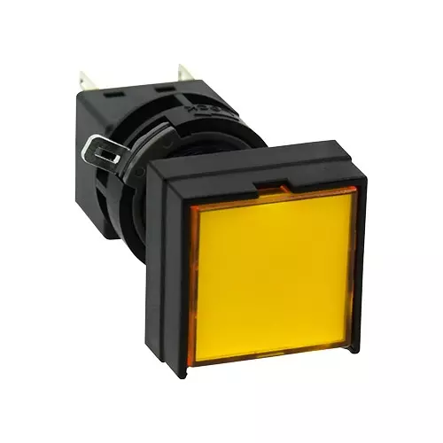 IDEC H6 Series HA L Type Illuminated Push Button Switch Square Type 16 mm Diameter, HA2L-A1C11Y