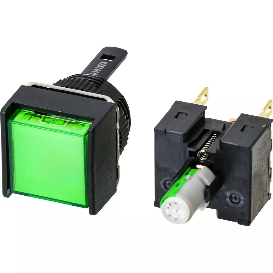 Omron Alternate Type Pushbutton Switch LED Illumination 2C Contact Φ16 mm Mounting Hole Diameter, A16L-AGA-12D-2