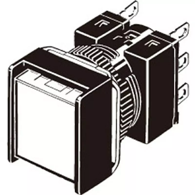 Omron Alternate Type Pushbutton Switch LED Illumination 2C Contact Φ16 mm Mounting Hole Diameter, A16L-AWA-24D-2S