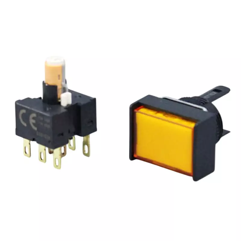 Omron Alternate Type Pushbutton Switch LED Illumination 2C Contact Φ16 mm Mounting Hole Diameter, A16L-JYA-5D-2