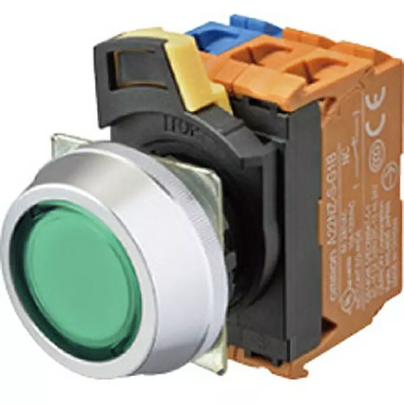 Omron Momentary Type Push button Switch Blue Φ30 mm Mounting Hole Diameter, A30NL-MGM-TAA