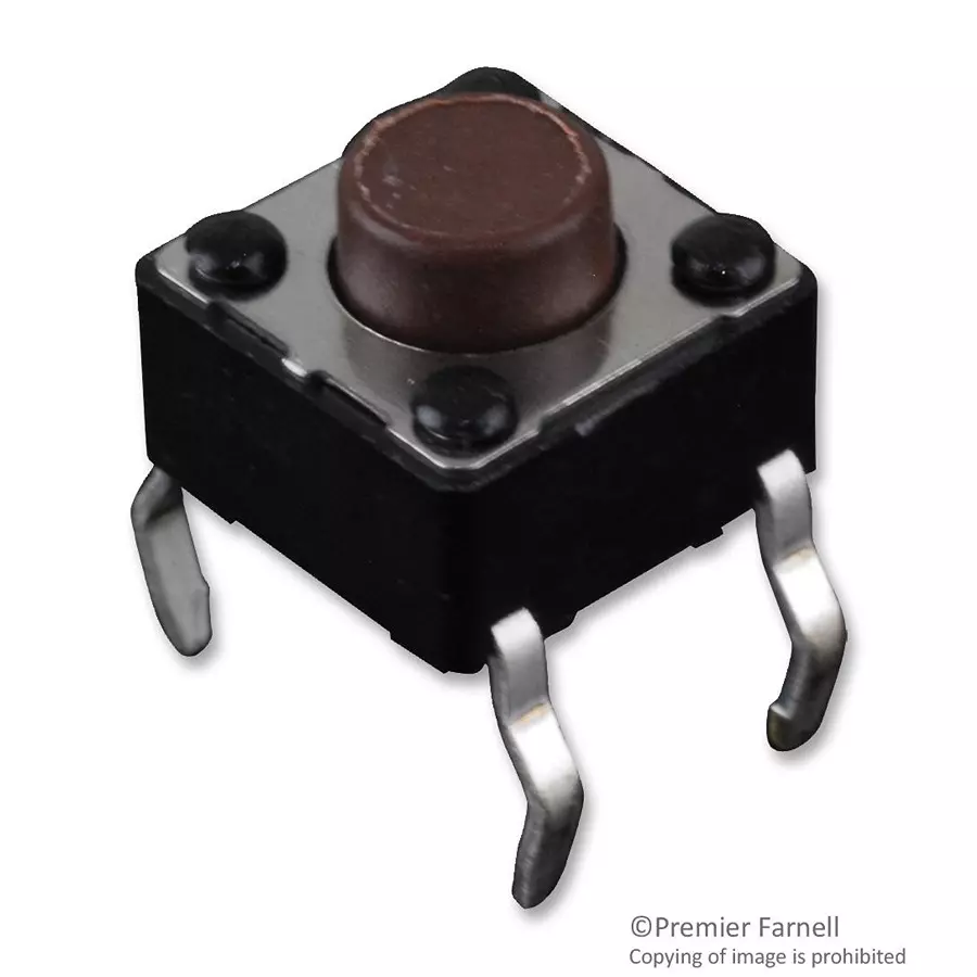 MULTICOMP PRO Tactile Switches SWITCH, TACTILE SPST, 50mA, THROUGH HOLE, MC32829 (Pack of 10)
