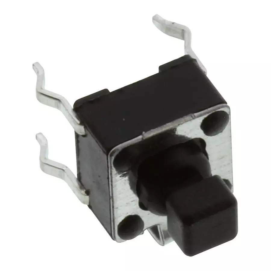 E-SWITCH TACT SW, SPST-NO-DB, 0.05A, 12V, SOLDER, TLE1105SPF160Q.