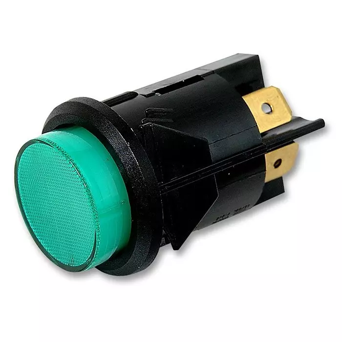 ARCOLECTRIC (BULGIN LIMITED) SWITCH, DPST, GREEN, C7053AFNAB