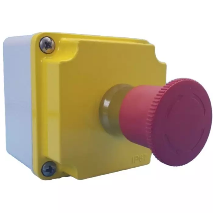 Lovato LPZM Series Twist Release Emergency Stop Push Button, Surface Mount, 1NC, IP66, IP67, LPZM1B501