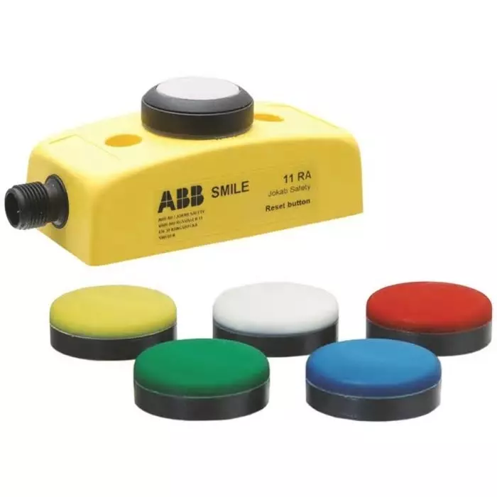 ABB - JOKAB Smile 11 RA Series Twist Release Illuminated Emergency Stop Push Button Panel Mount 1NO IP65, 2TLA030053R0000Smile 11 RA