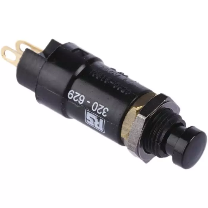 ARCOLECTRIC (BULGIN LIMITED) 0916 Series Miniature Push Button Switch Momentary Panel Mount 7.1 mm Cutout SPST 250 V AC, T0916SOAAE