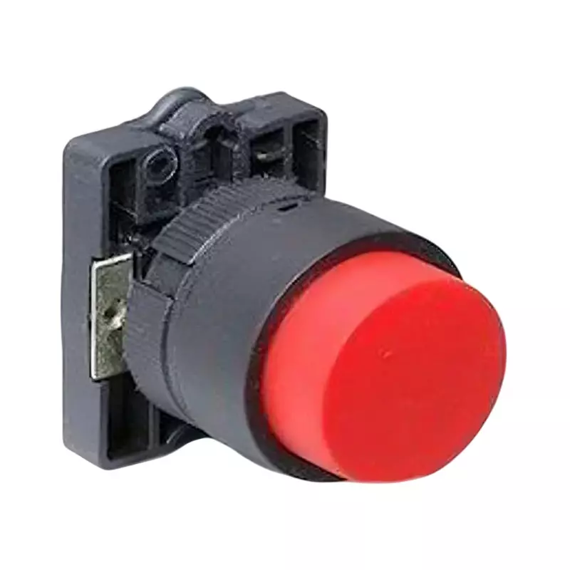 C&S Electric Projecting Push Button With Carrier Red 22.5 mm Mounting Dia, RCP2-BL4