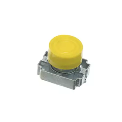 C&S Electric Booted Push Button with Carrier & Without Contact Elements Metallic Range Yelow, RCB2-BP5