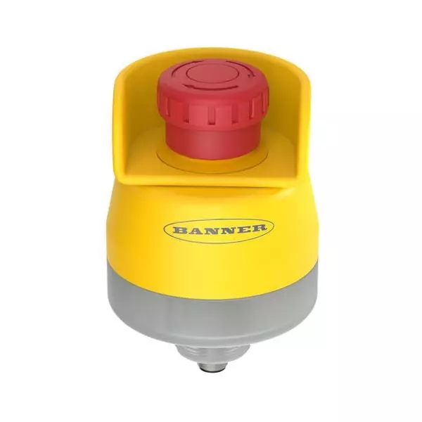 BANNER ENGINEERING Push Turn Emergency Stop Pushbutton Switch 3PST Quick Connect Termination, SSA-EB1PLS1-12ECQ8