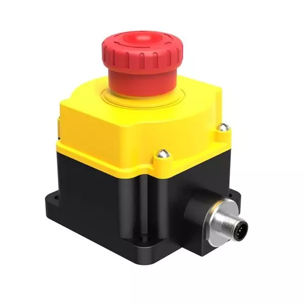 BANNER ENGINEERING Push Turn Emergency Stop Pushbutton Switch 3PST Quick Connect Termination, SSA-EB1PL2-12ED1Q8