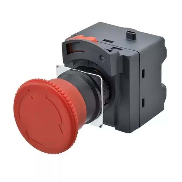 Omron Push Turn Emergency Stop Switch SPST Panel Mount 5 Amp Screw Termination, A22NE-M-PD11-N