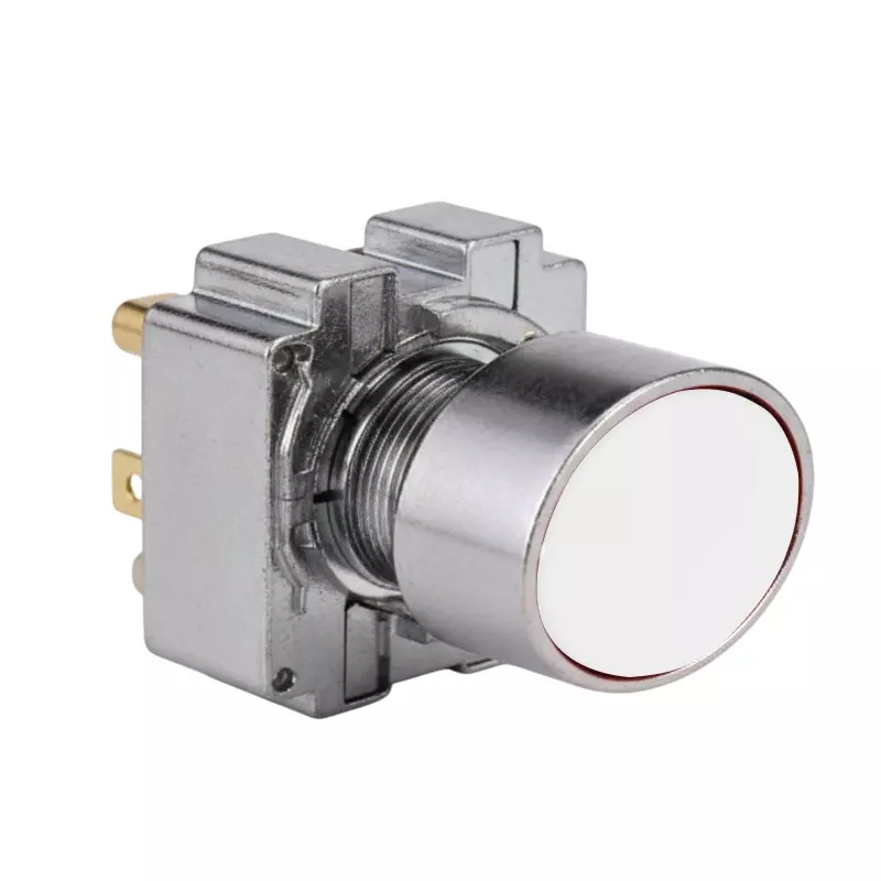 Kaycee Push Button Shround Actuator Flush Head Metal White, KC2SAF6M