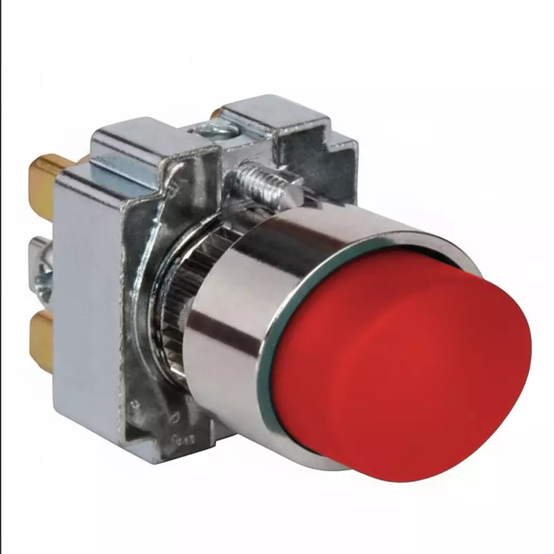 Kaycee Push Button Shround Actuator Projecting Head Metal Red, KC2SAP1M