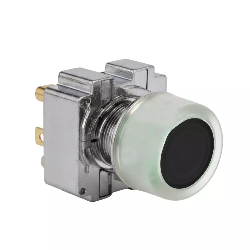 Kaycee Push Button Shround Actuator Booted Head Metal Black, KC2SAB5M