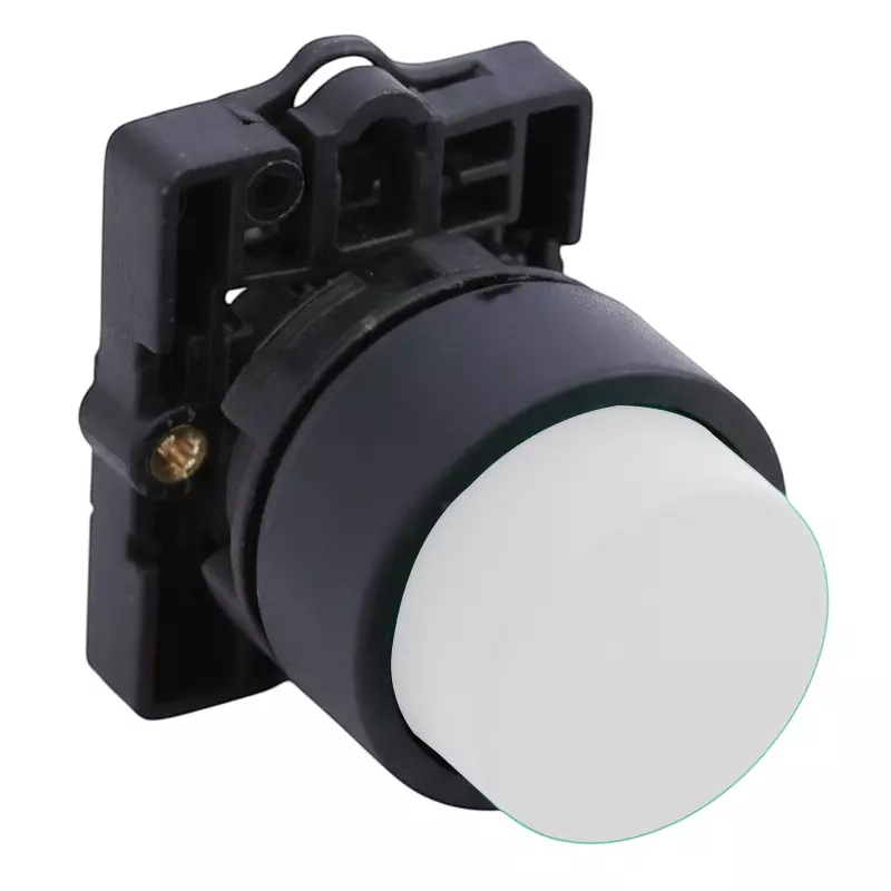 Kaycee Push Button Shround Actuator Projecting Head Plastic White, KC2SAP6P