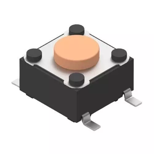 WURTH ELEKTRONIK Tactile Switch Non-Illuminated Gull Wing Lead Termination 50 mA Round Actuator 12 V DC, 430152043836